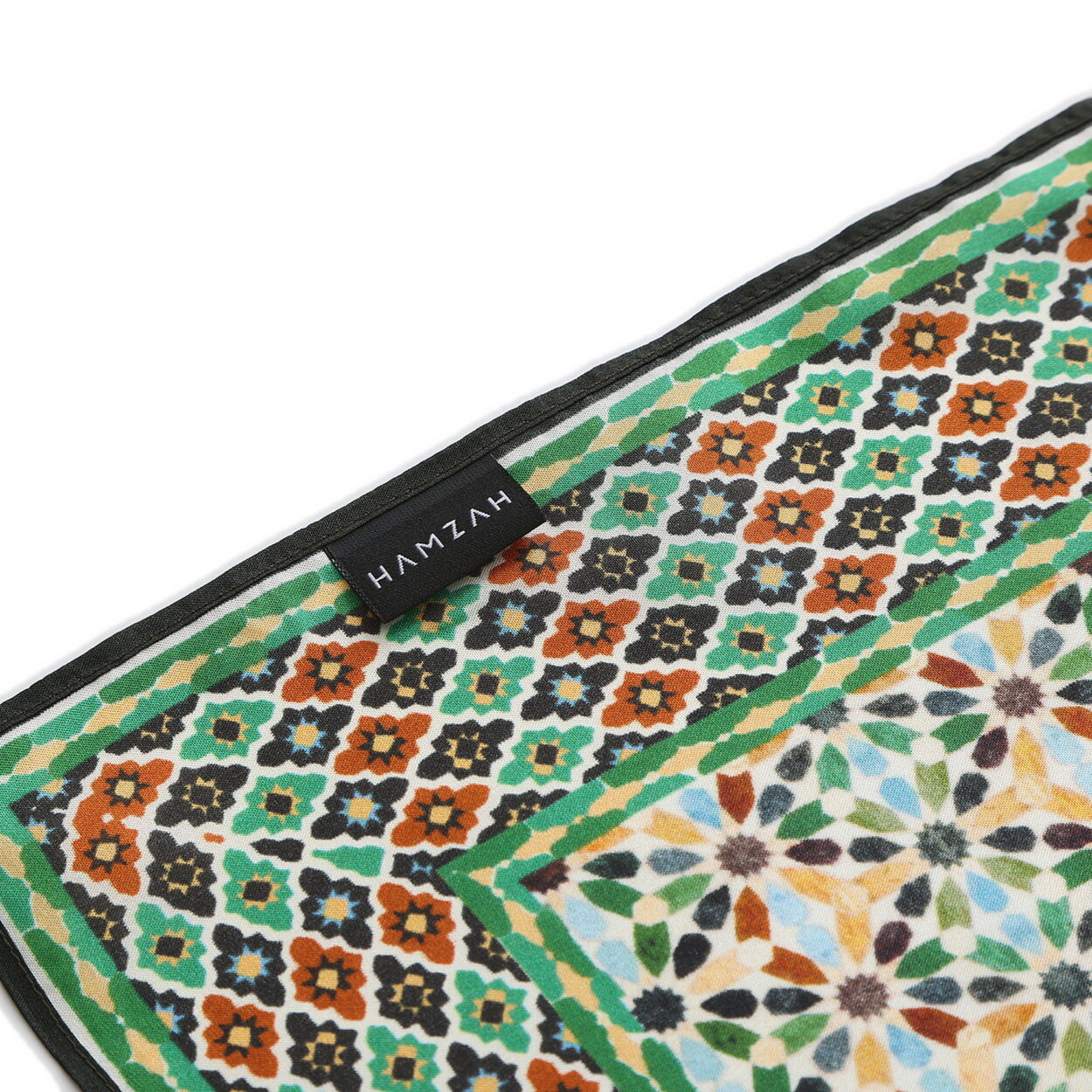 Pañuelo Cuadrado Seda Multicolor Mosaicos Naima - detalle 6