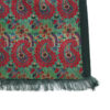 Green and Red Silk and Wool Scarf Ufuq - detail 6