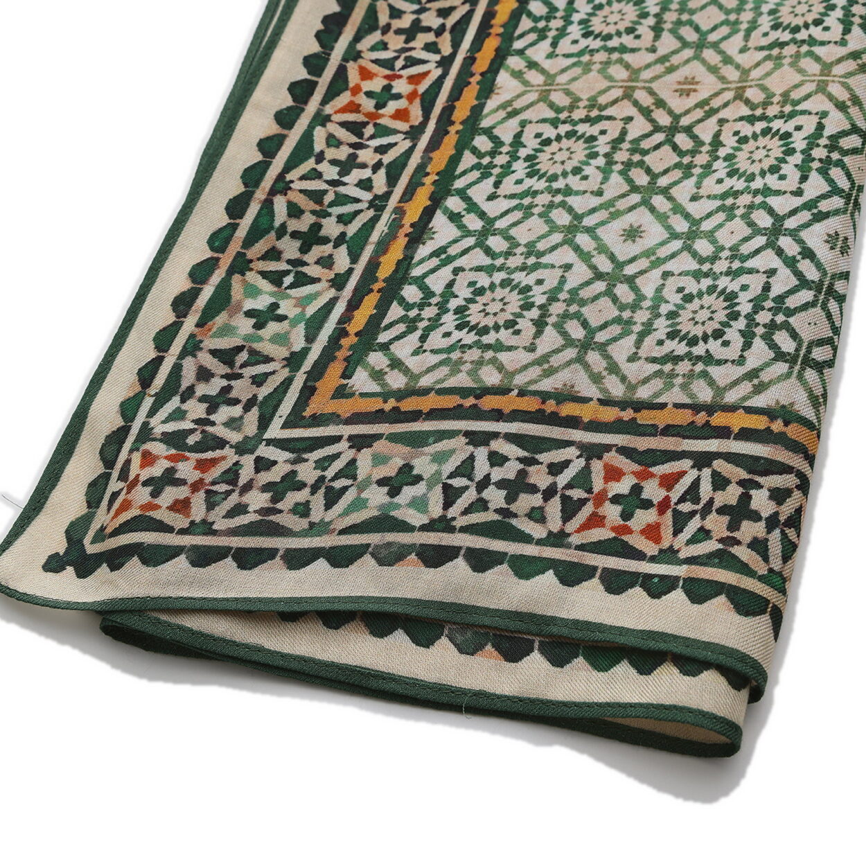 Pañuelo Modal Verde Mosaicos Azahar - detalle 7