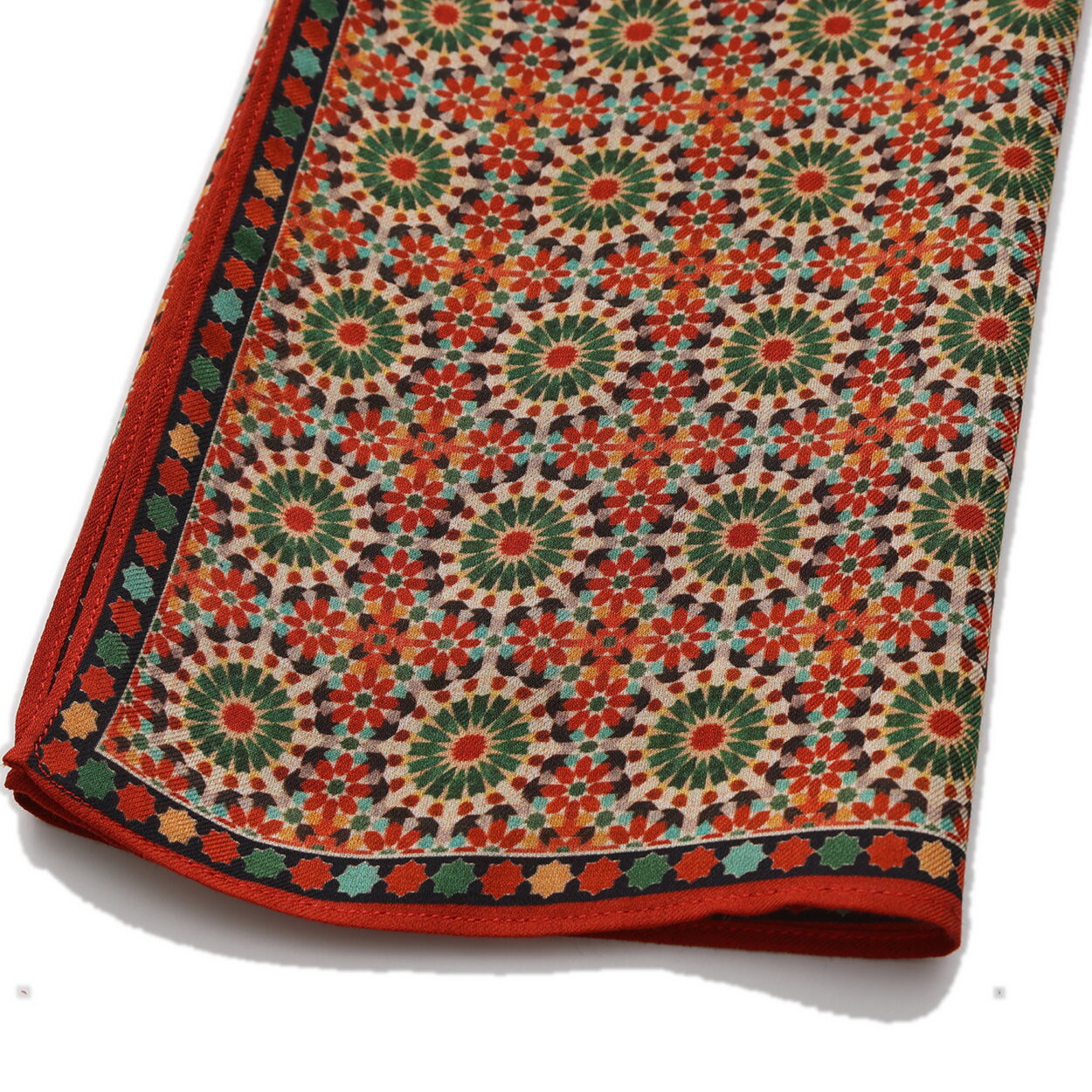 Pañuelo Modal Rojo y Verde Mosaicos Zubaida - detalle 7