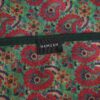 Green and Red Silk and Wool Scarf Ufuq - detail 7