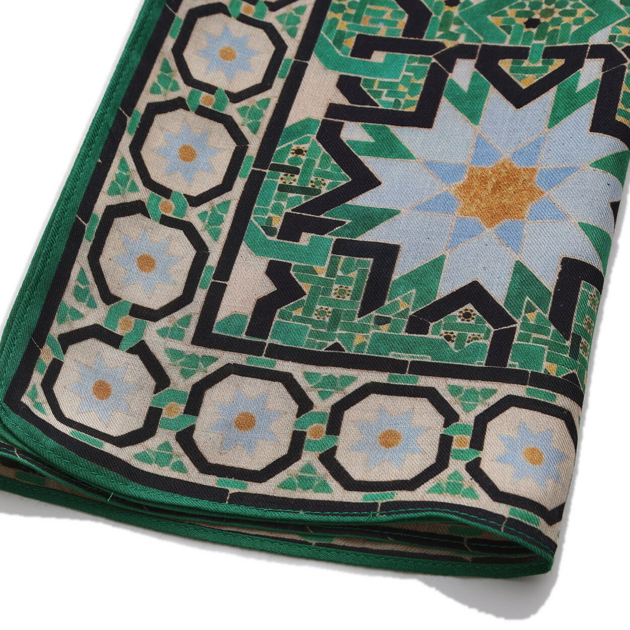 Green and Blue Mosaic Modal Scarf Salma - detail 8