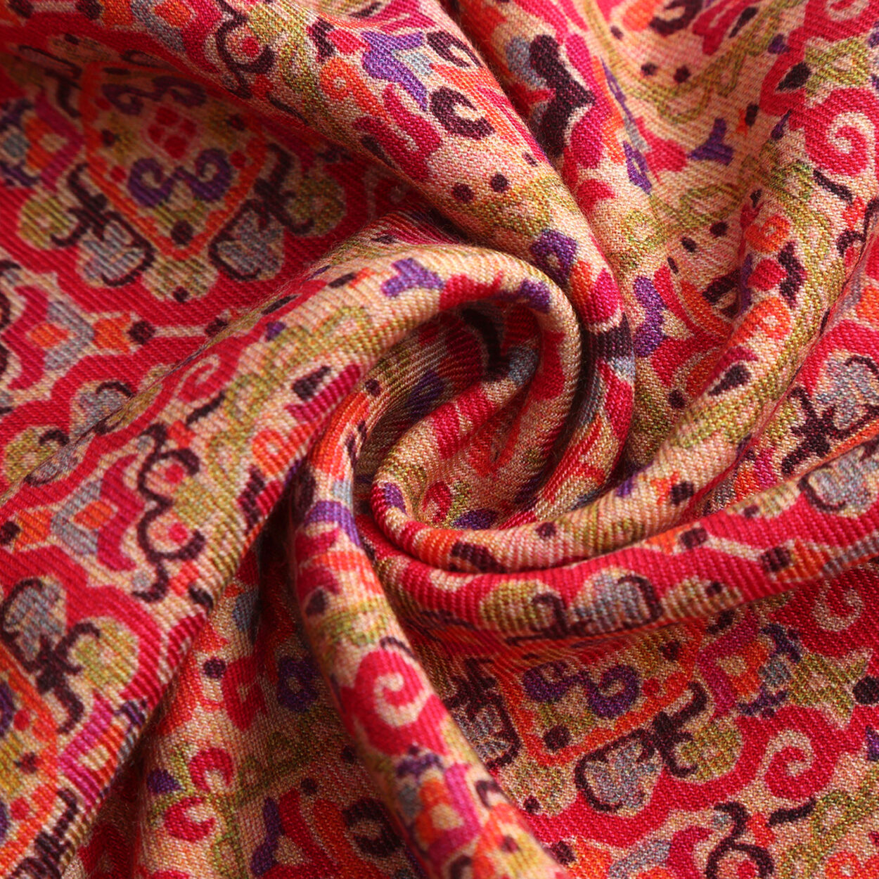 Golden Silk and Wool Scarf Mihrah - detail 8