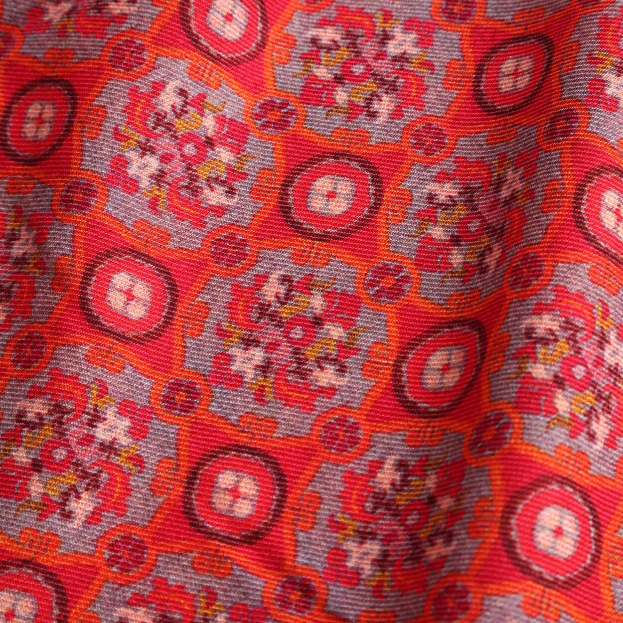 Pañuelo Seda y Lana Rojo Naum - detalle 8