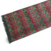 Green and Red Silk and Wool Scarf Ufuq - detail 10