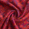 Pañuelo Seda y Lana Rojo Frambuesa Mahabah - detalle 9