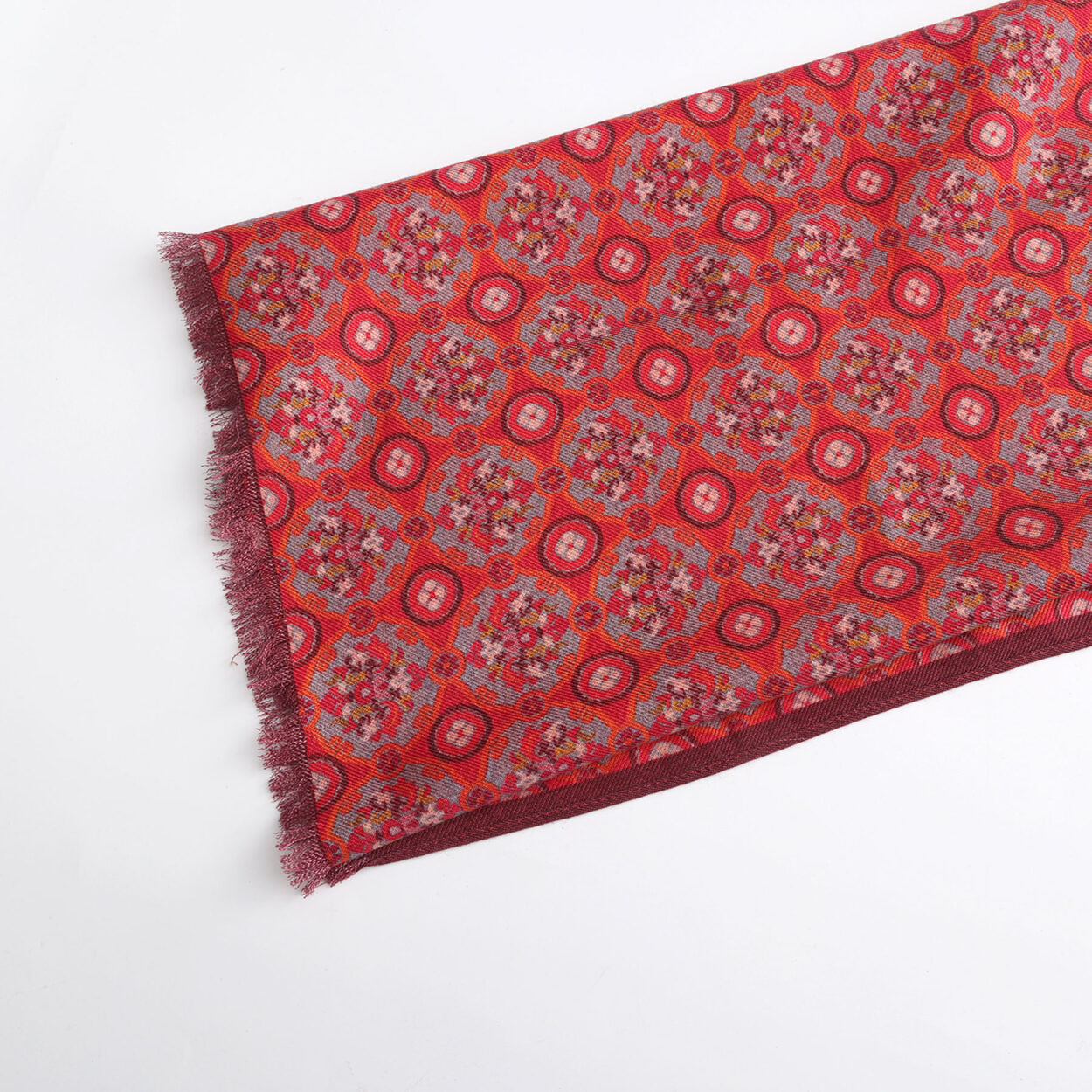 Pañuelo Seda y Lana Rojo Naum - detalle 10