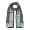Pañuelo Modal Negro y Turquesa Mosaicos Zoraida
