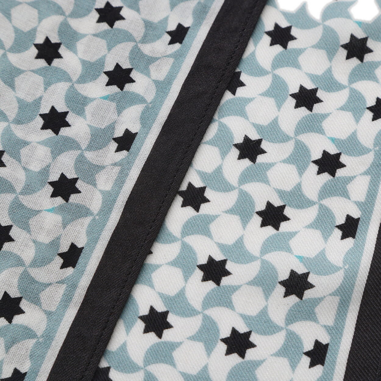 Pañuelo Modal Negro y Turquesa Mosaicos Zoraida - detalle 6